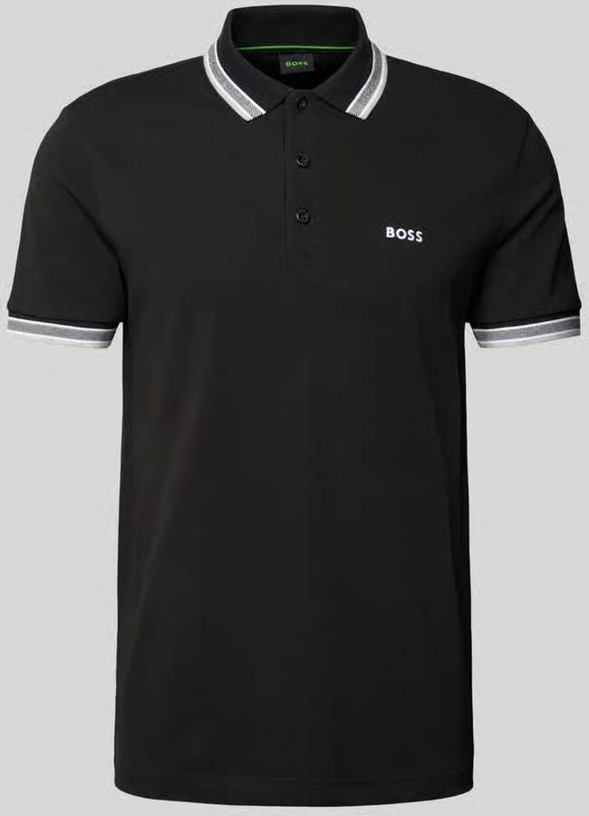 Hugo Boss Heren Polo met Details en Contrast Logo Model 50469055 Paddy Donkerblauwe Kleur Blue Heren - Foto 7