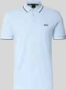 BOSS Green Regular fit poloshirt met labelstitching model 'Paddy' - Foto 5