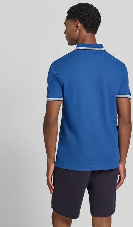 Hugo Boss Heren Polo met Details en Contrast Logo Model 50469055 Paddy Kleur Blauw Blue Heren - Foto 8