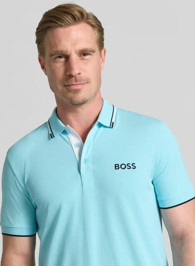 BOSS Green regular fit poloshirt van katoenmix model 'PADDY PRO'