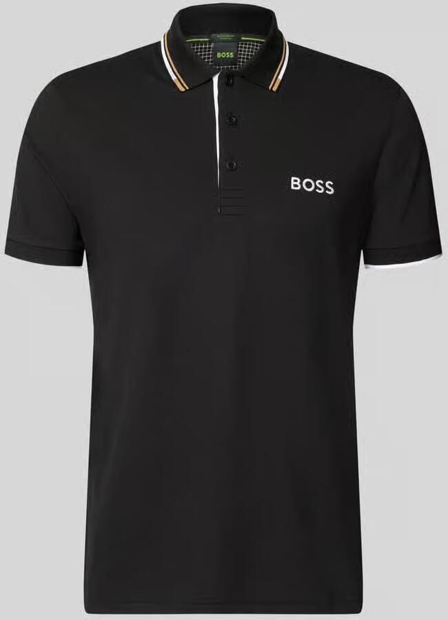 BOSS Green Regular fit poloshirt met labelstitching model 'Paddy' - Foto 3