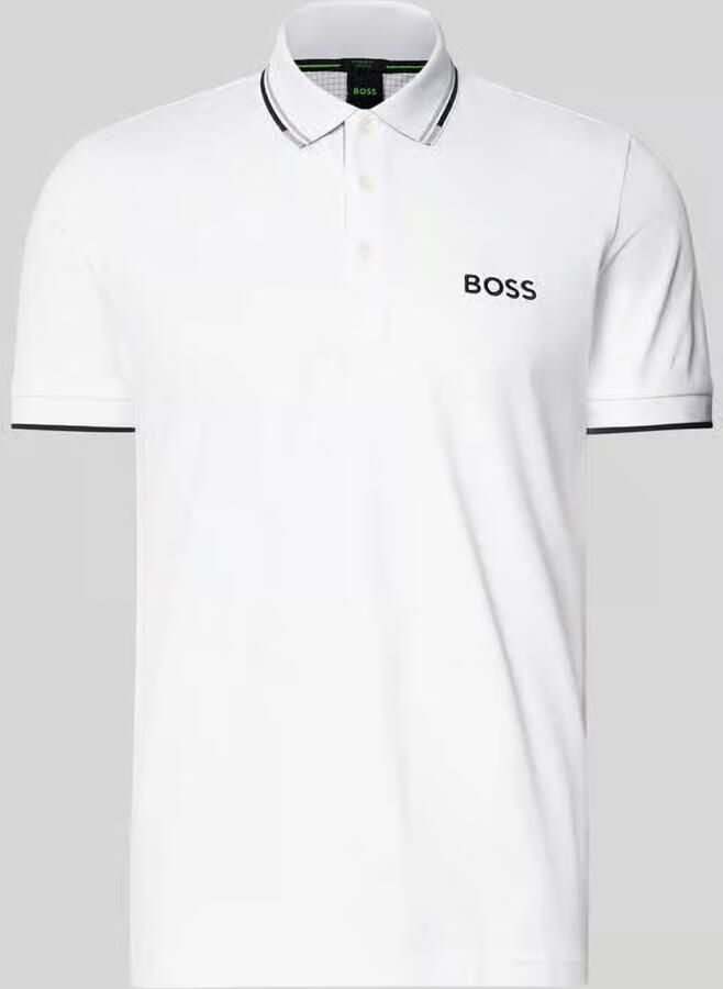 BOSS Green Regular fit poloshirt met labelstitching model 'Paddy' - Foto 7