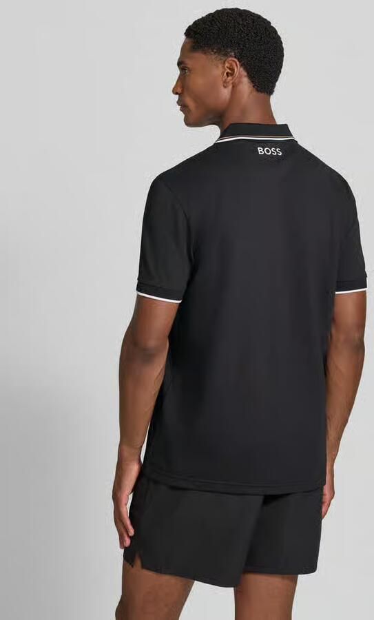BOSS Green Regular fit poloshirt met labelstitching model 'Paddy' - Foto 4