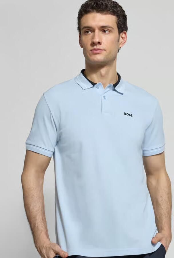 BOSS Green regular fit poloshirt van katoenmix model 'PL_Member'