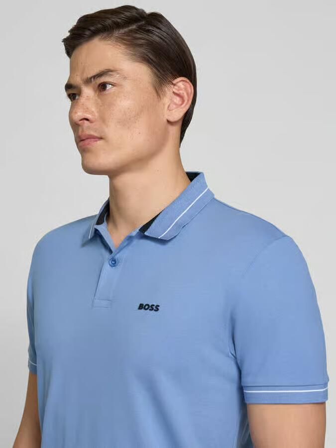 BOSS Green regular fit poloshirt van katoenmix model 'PL_Member'