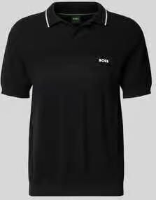 BOSS Green regular fit poloshirt van knitwear