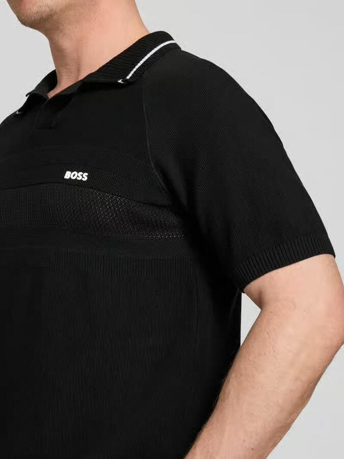 BOSS Green regular fit poloshirt van knitwear