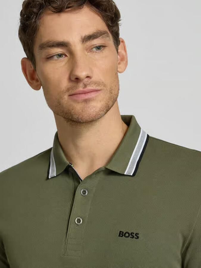 BOSS Green Regular fit poloshirt van puur katoen model 'PLISY'
