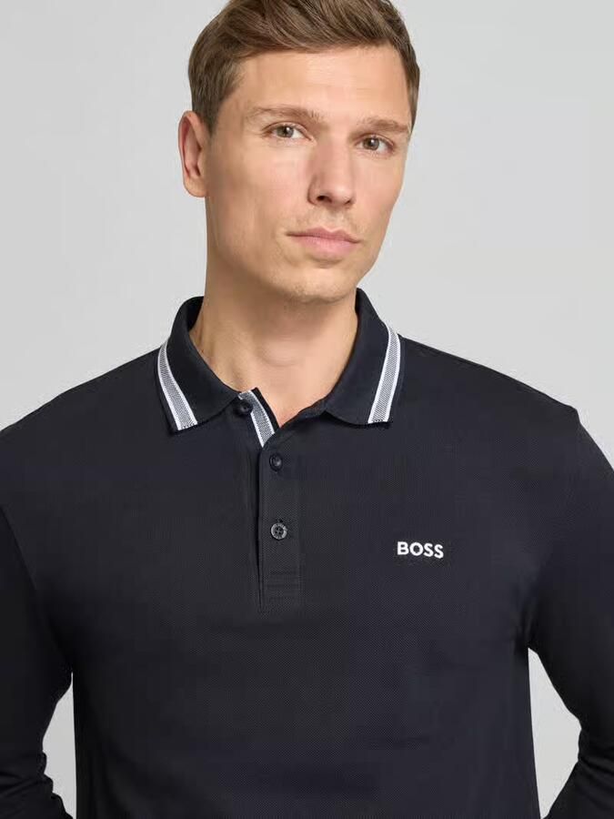 BOSS Green Regular fit poloshirt van puur katoen model 'PLISY'