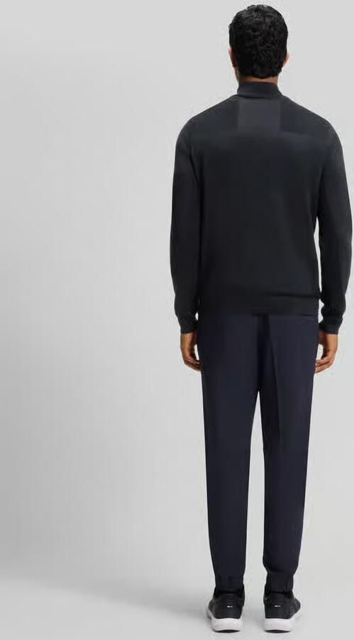 BOSS Green Regular fit pullover met scheerwol model 'KN_Momentum-X QZ' - Foto 7