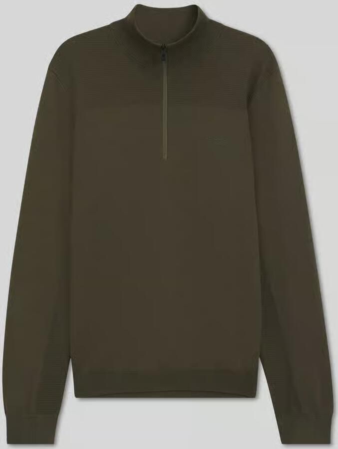 BOSS Green Regular fit pullover met scheerwol model 'KN_Momentum-X QZ' - Foto 2
