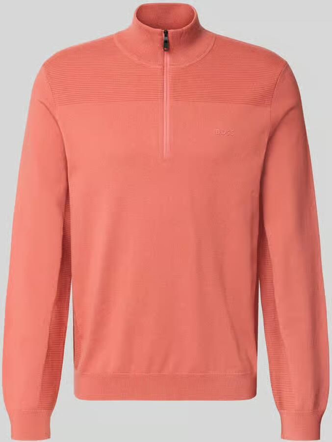 BOSS Green Regular fit pullover met scheerwol model 'KN_Momentum-X QZ'
