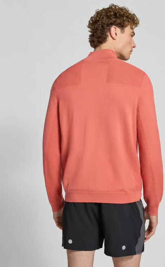BOSS Green Regular fit pullover met scheerwol model 'KN_Momentum-X QZ' - Foto 2