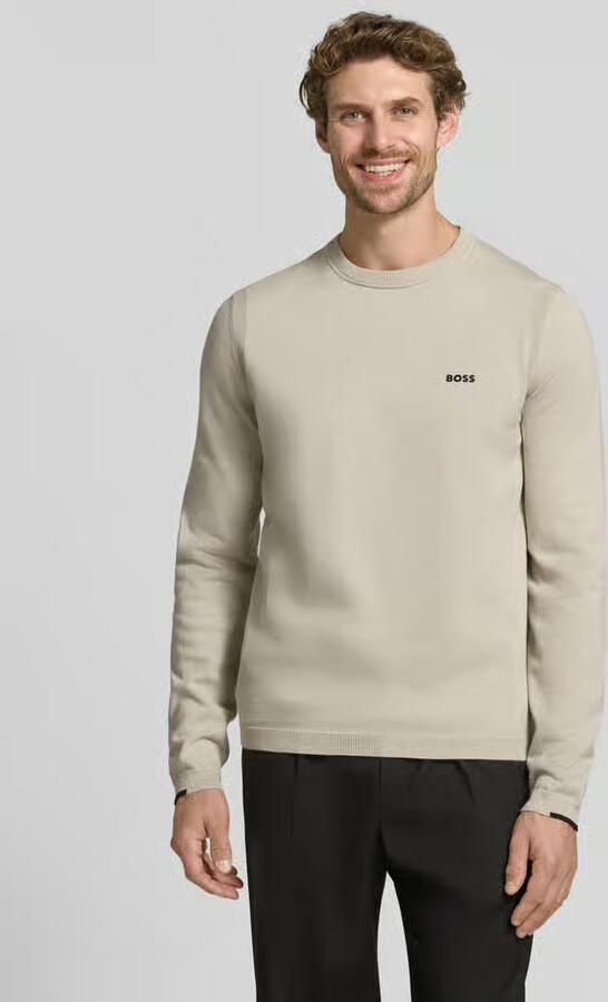 BOSS Green Regular fit pullover van pure katoen model 'KN_Ever-X' - Foto 3