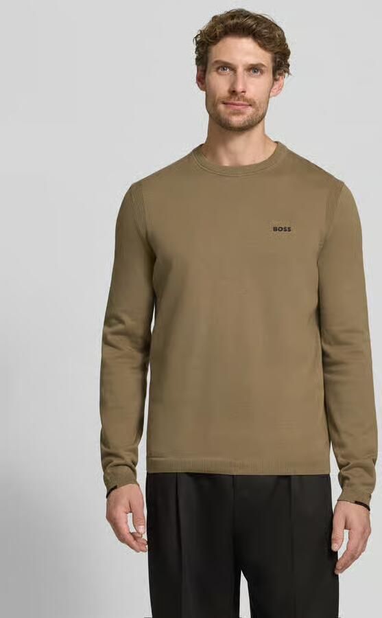 BOSS Green Regular fit pullover van pure katoen model 'KN_Ever-X' - Foto 2