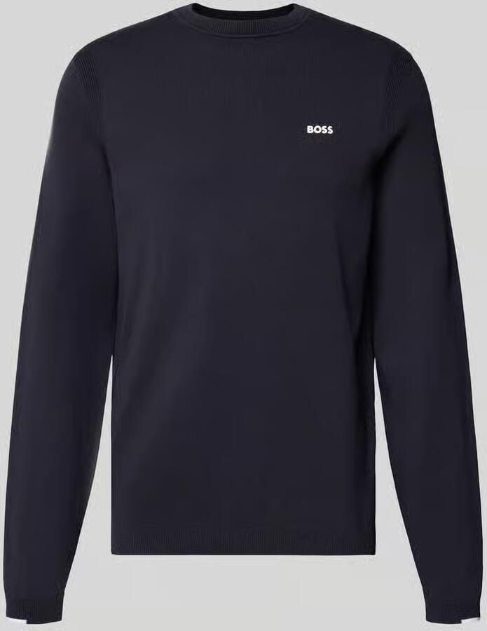 BOSS Green Regular fit pullover van pure katoen model 'KN_Ever-X'