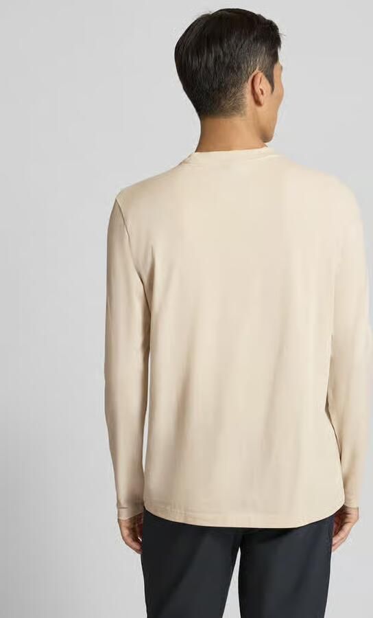 BOSS Green Regular fit shirt met lange mouwen van katoenmix model 'TEE LONG' - Foto 2
