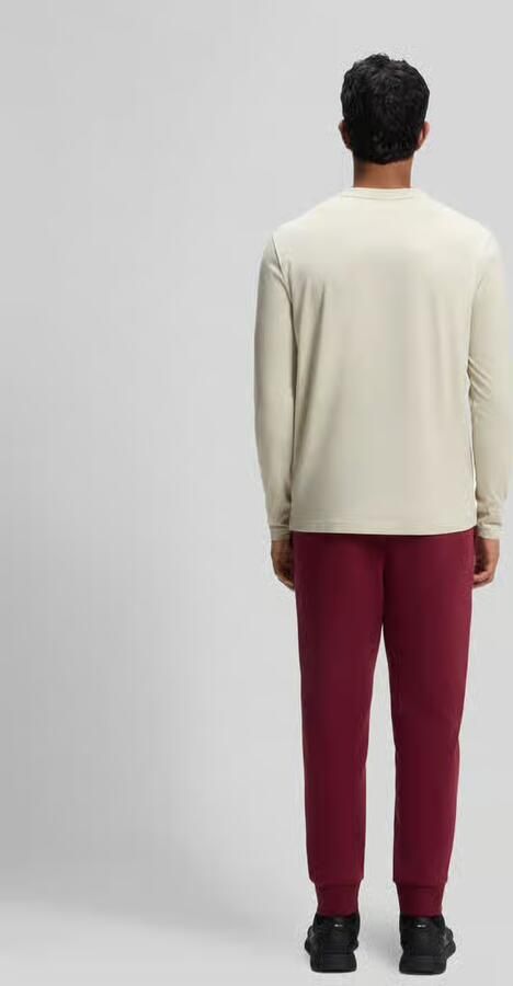 BOSS Green Regular fit shirt met lange mouwen van katoenmix model 'Tee Long' - Foto 2