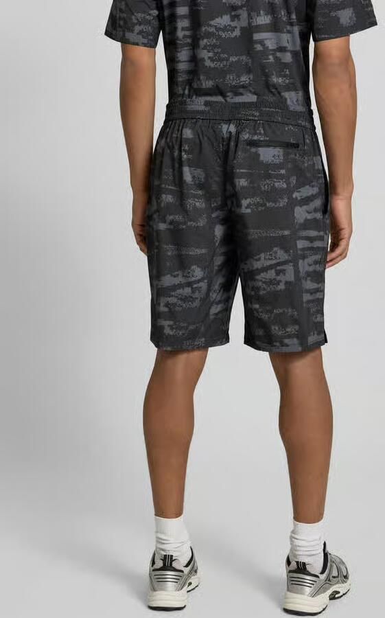 BOSS Green regular fit short met all-over motief model 'Globe AOP'