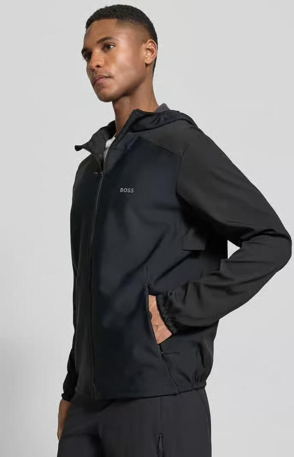 BOSS Green Regular fit Softshell-jack met capuchon Model 'LW_CRUISLITE'