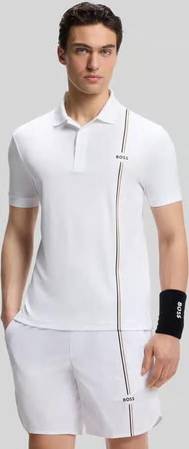 BOSS Green regular fit sport T-shirt met logoband - Foto 3