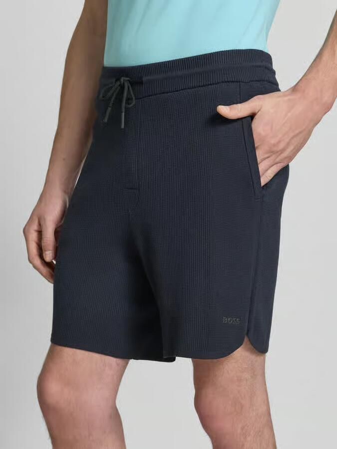 BOSS Green regular fit stoffen shorts van viscosemix model 'KN_UNION SH'