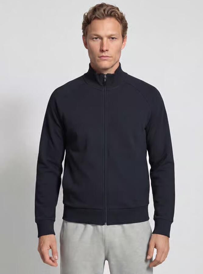 BOSS Green Regular fit sweatjack met logodetail model 'Skaz' - Foto 3