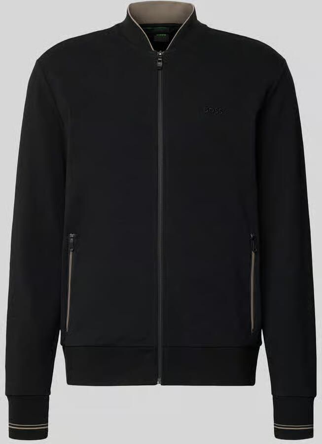 BOSS Green Regular fit sweatjack van katoenmix model 'SW_Revival Skarley'
