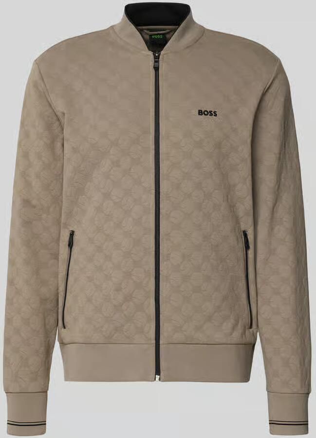BOSS Green Regular fit sweatjack van katoenmix model 'SW_Revival Skarley'