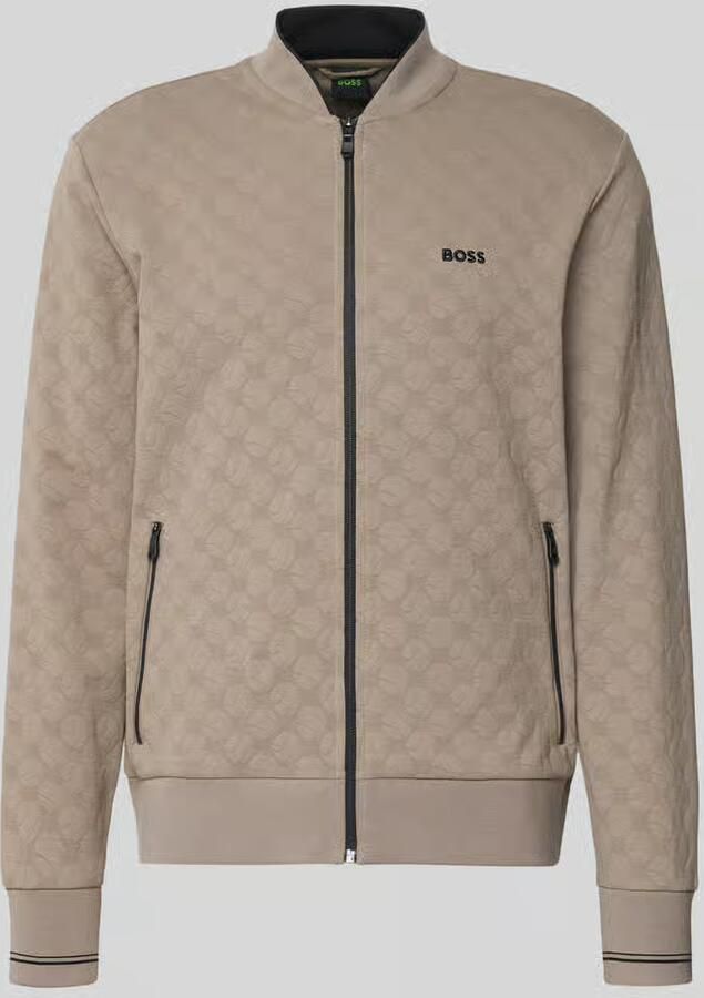 BOSS Green Regular fit sweatjack van katoenmix model 'SW_Revival Skarley'