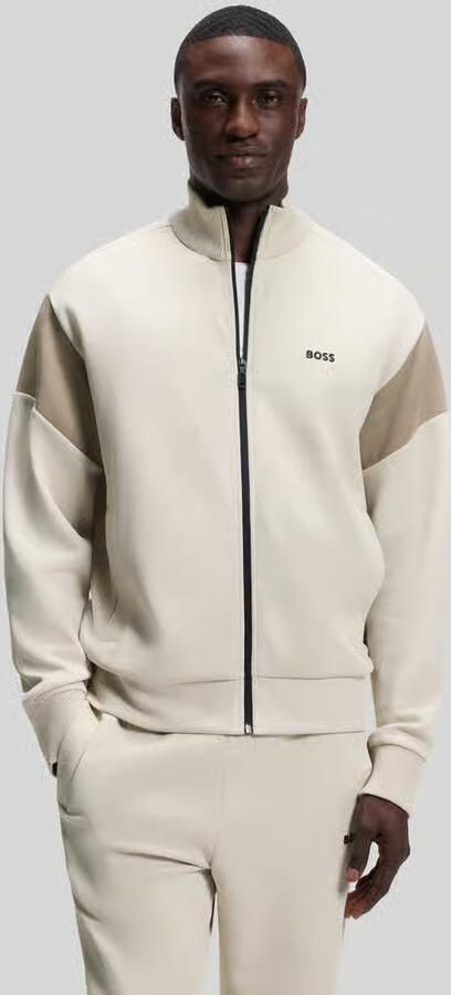 BOSS Green Regular fit sweatjack van katoenmix model 'SW_Union Skaz' - Foto 3