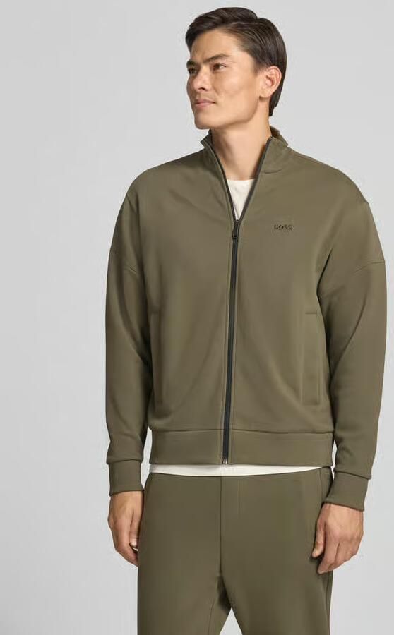 BOSS Green Regular fit sweatjack van katoenmix model 'SW_Union Skaz' - Foto 3