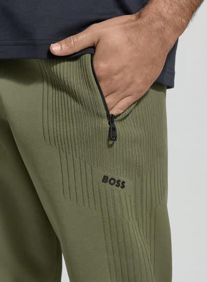 BOSS Green Regular fit sweatpants met jacquard-accenten model 'ACTIVE PUSH' - Foto 2