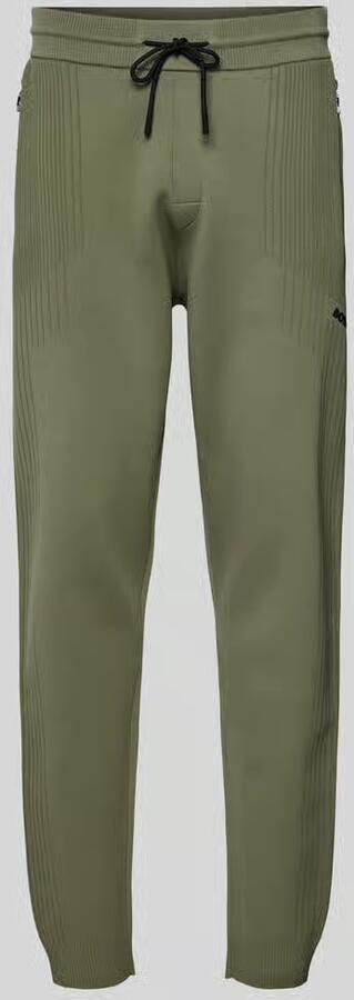 BOSS Green Regular fit sweatpants met jacquard-accenten model 'ACTIVE PUSH'