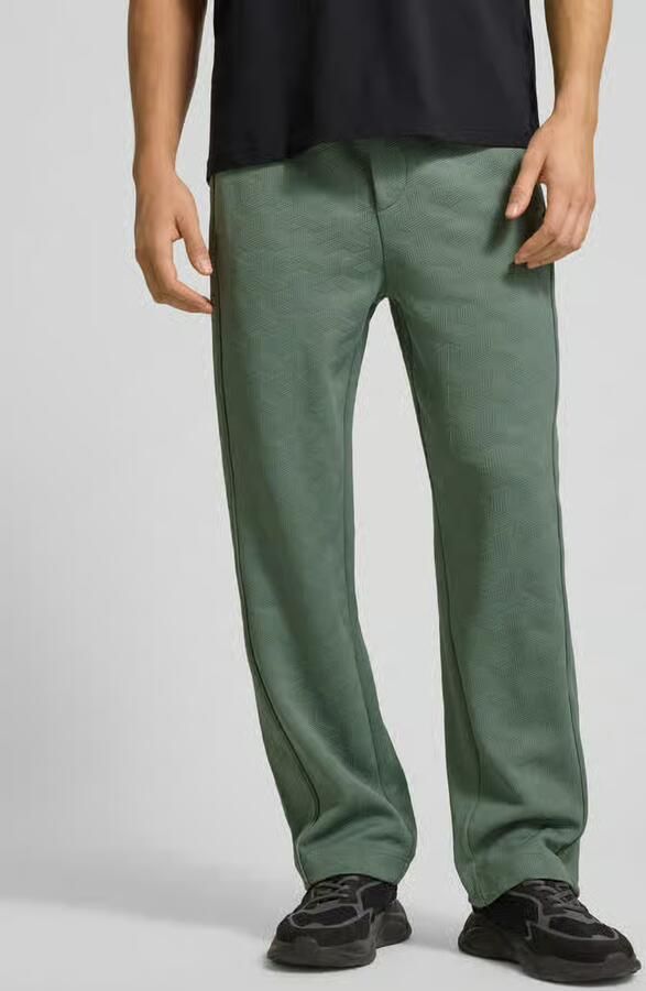 BOSS Green Regular fit sweatpants met jacquardlook model 'MIRROR LONG' - Foto 2