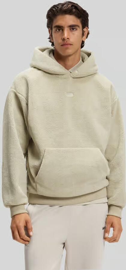 BOSS Green Regular fit sweatshirt met capuchon van teddyfleece - Foto 3