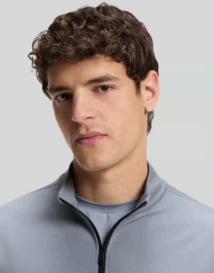 BOSS Green Regular Fit sweatshirt met opstaande kraag model 'SW_Active QZ'