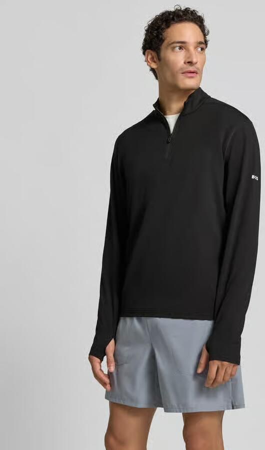 BOSS Green Regular Fit sweatshirt met opstaande kraag model 'SW_Active QZ' - Foto 3