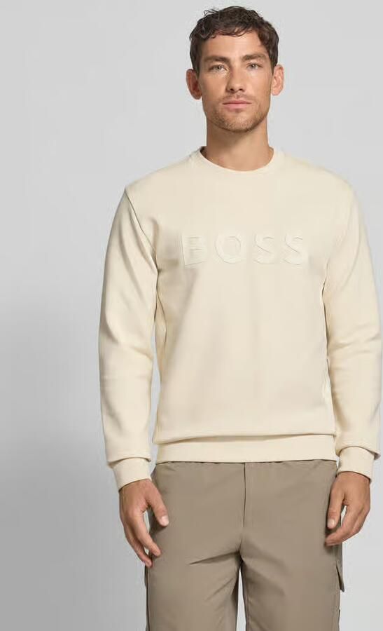 BOSS Green Regular fit sweatshirt van katoenmix model 'SALBO' - Foto 7