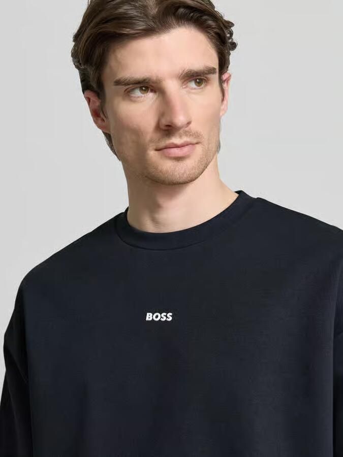 BOSS Green Regular fit sweatshirt van katoenmix model 'STENSON'