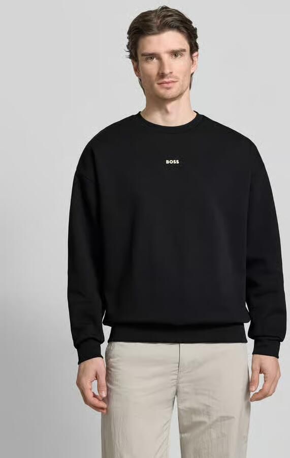BOSS Green Regular fit sweatshirt van katoenmix model 'STENSON' - Foto 3