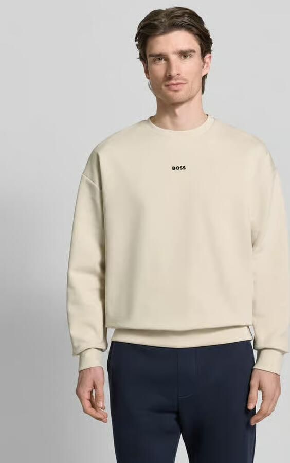 BOSS Green Regular fit sweatshirt van katoenmix model 'STENSON' - Foto 4