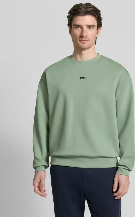 BOSS Green Regular fit sweatshirt van katoenmix model 'STENSON' - Foto 4