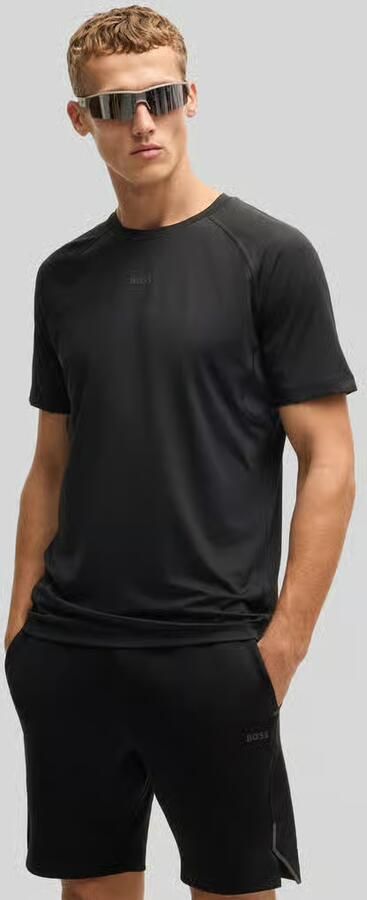 BOSS Green Regular fit T-shirt met flatnocknaden model 'TEE ACTIVE 1' - Foto 2