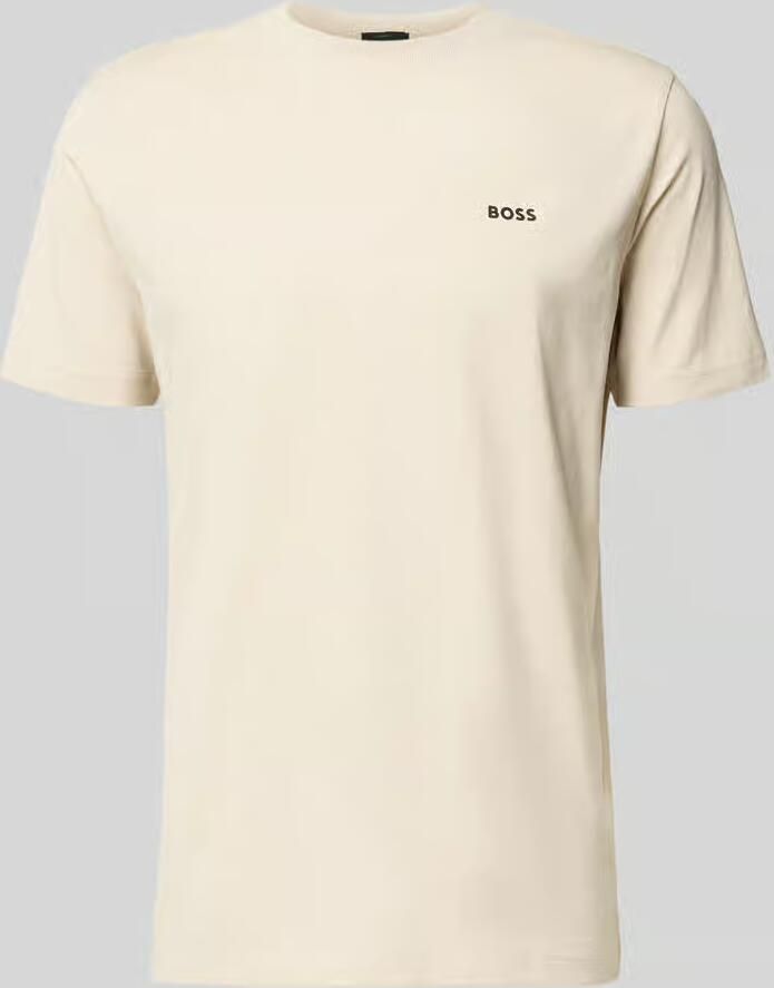 BOSS Green Regular fit T-shirt van katoenmix