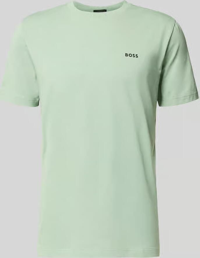 BOSS Green Regular fit T-shirt van katoenmix