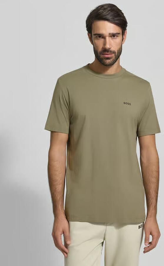 BOSS Green Regular fit T-shirt van katoenmix - Foto 4