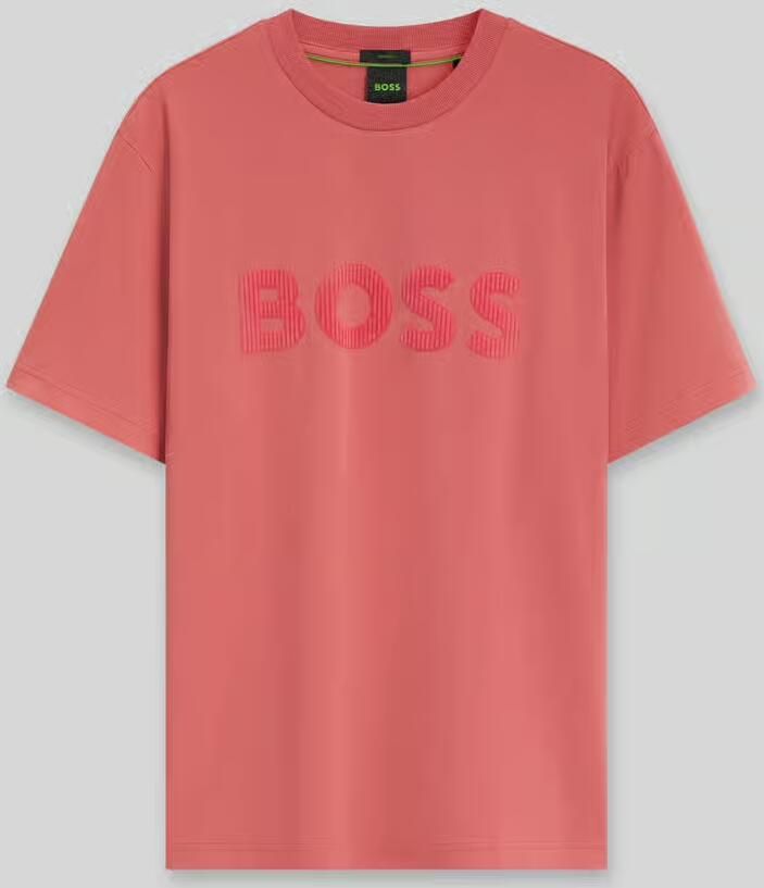 BOSS Green Regular fit t-shirt van katoenmix