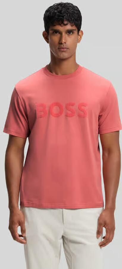 BOSS Green Regular fit t-shirt van katoenmix - Foto 3