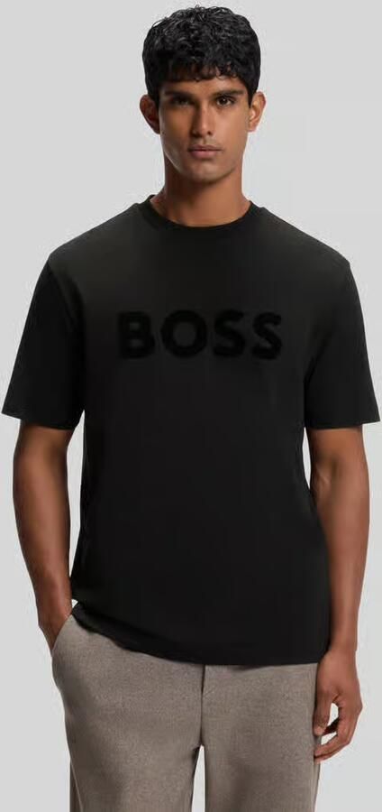 BOSS Green Regular fit t-shirt van katoenmix - Foto 3